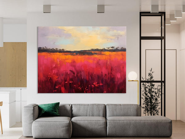 Oversized Modern Wall Art Paintings, Original Landscape Paintings, Modern Acrylic Artwork on Canvas, Large Abstract Painting for Living Room-Art Painting Canvas