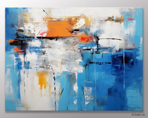 Abstract Paintings Behind Sofa, Acrylic Paintings for Bedroom, Hand Painted Canvas Art, Original Canvas Wall Art, Buy Paintings Online-Art Painting Canvas