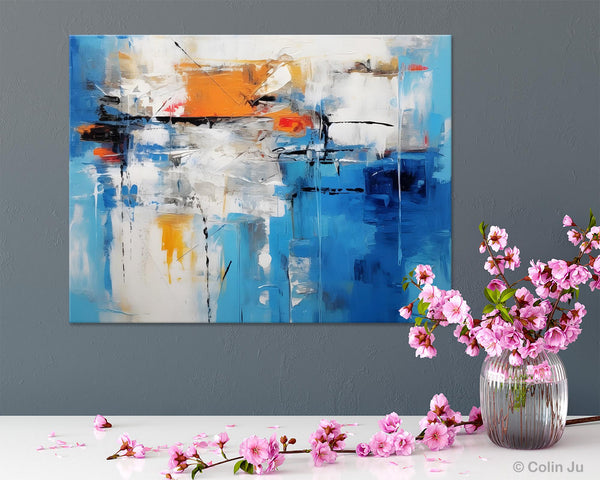 Abstract Paintings Behind Sofa, Acrylic Paintings for Bedroom, Hand Painted Canvas Art, Original Canvas Wall Art, Buy Paintings Online-Art Painting Canvas