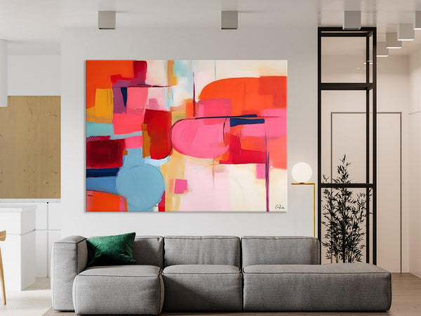 Acrylic Paintings Behind Sofa, Abstract Paintings for Bedroom, Original Hand Painted Canvas Art, Contemporary Canvas Wall Art, Buy Paintings Online-Art Painting Canvas