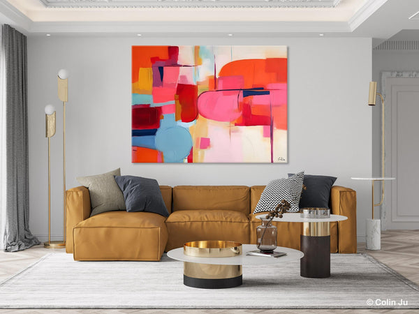 Acrylic Paintings Behind Sofa, Abstract Paintings for Bedroom, Original Hand Painted Canvas Art, Contemporary Canvas Wall Art, Buy Paintings Online-Art Painting Canvas