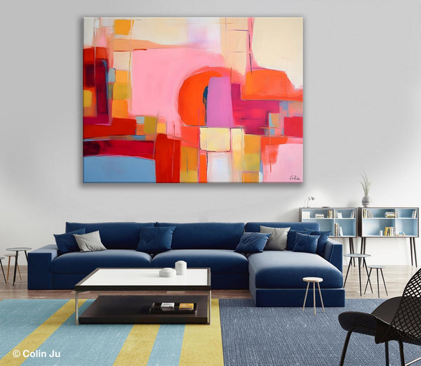 Living Room Abstract Paintings, Hand Painted Canvas Paintings, Original Modern Wall Art Paintings, Modern Acrylic Paintings on Canvas-Art Painting Canvas