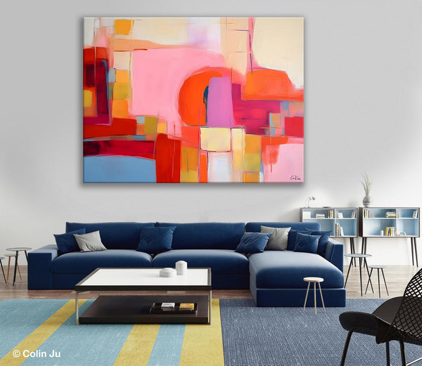 Living Room Abstract Paintings, Hand Painted Canvas Paintings, Original Modern Wall Art Paintings, Modern Acrylic Paintings on Canvas-Art Painting Canvas