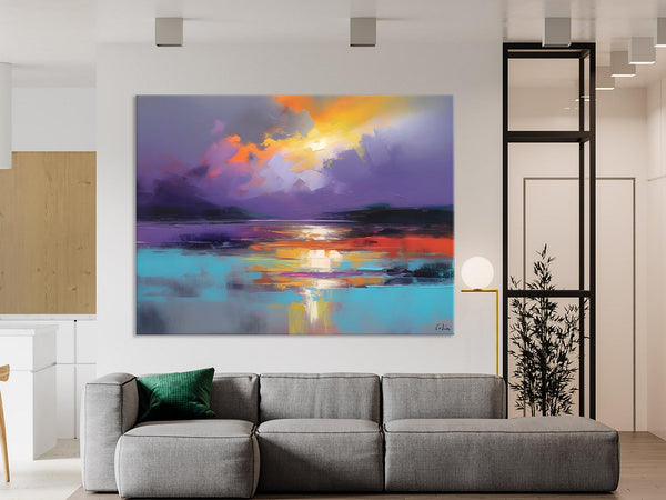 Modern Landscape Paintings, Landscape Paintings for Living Room, Original Abstract Canvas Painting, Contemporary Acrylic Paintings-Art Painting Canvas