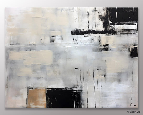 Large Original Abstract Wall Art, Simple Modern Art, Contemporary Acrylic Paintings, Oversized Paintings on Canvas, Large Canvas Paintings for Living Room-Art Painting Canvas