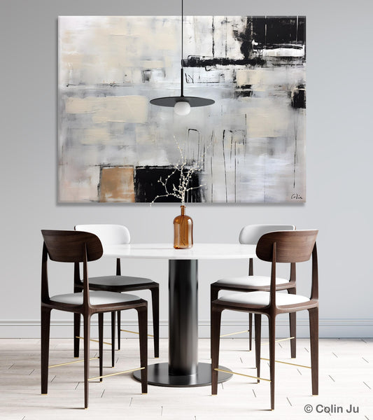 Large Original Abstract Wall Art, Simple Modern Art, Contemporary Acrylic Paintings, Oversized Paintings on Canvas, Large Canvas Paintings for Living Room-Art Painting Canvas