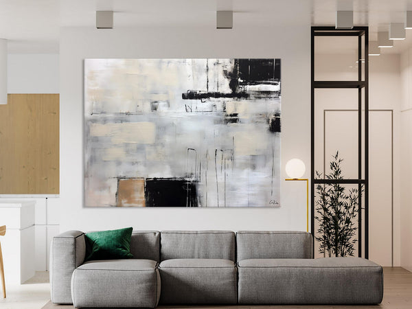 Large Original Abstract Wall Art, Simple Modern Art, Contemporary Acrylic Paintings, Oversized Paintings on Canvas, Large Canvas Paintings for Living Room-Art Painting Canvas