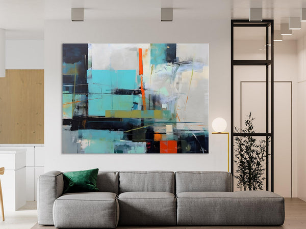 Contemporary Canvas Artwork, Large Modern Acrylic Painting, Abstract Wall Art for Dining Room, Original Hand Painted Wall Art Paintings-Art Painting Canvas
