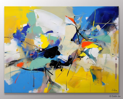 Living Room Wall Art Ideas, Original Modern Wall Art Paintings, Modern Paintings for Bedroom, Buy Paintings Online, Oversized Canvas Painting for Sale-Art Painting Canvas