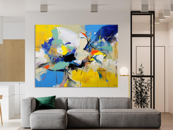 Living Room Wall Art Ideas, Original Modern Wall Art Paintings, Modern Paintings for Bedroom, Buy Paintings Online, Oversized Canvas Painting for Sale-Art Painting Canvas
