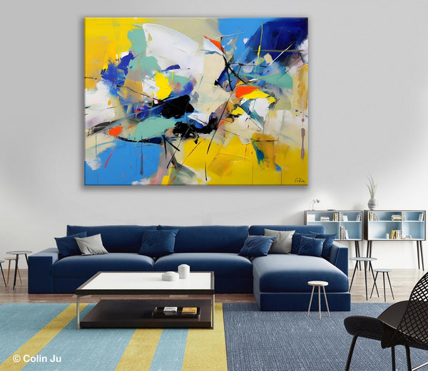 Living Room Wall Art Ideas, Original Modern Wall Art Paintings, Modern Paintings for Bedroom, Buy Paintings Online, Oversized Canvas Painting for Sale-Art Painting Canvas