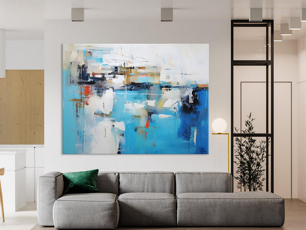 Hand Painted Acrylic Painting, Abstract Wall Painting for Living Room, Modern Contemporary Artwork, Original Acrylic Paintings for Dining Room-Art Painting Canvas