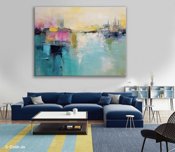 Acrylic Paintings Behind Sofa, Abstract Paintings for Bedroom, Contemporary Canvas Wall Art, Original Hand Painted Canvas Art, Buy Paintings Online-Art Painting Canvas