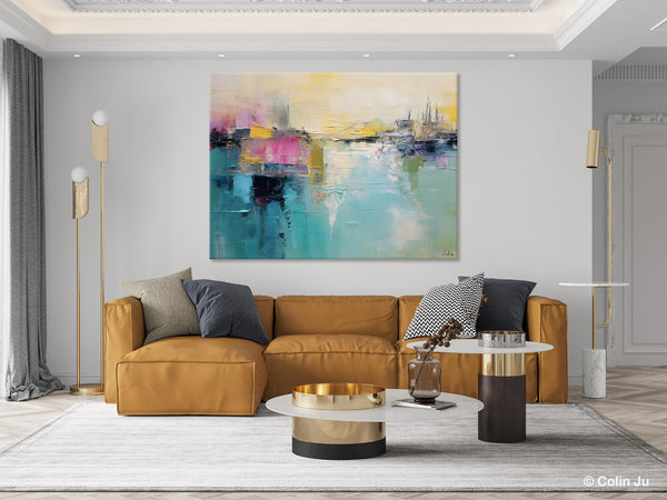 Acrylic Paintings Behind Sofa, Abstract Paintings for Bedroom, Contemporary Canvas Wall Art, Original Hand Painted Canvas Art, Buy Paintings Online-Art Painting Canvas
