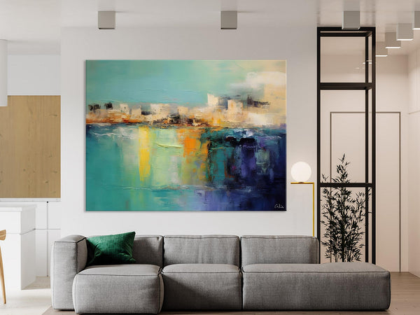 Contemporary Canvas Wall Art, Original Hand Painted Canvas Art, Acrylic Paintings Behind Sofa, Abstract Paintings for Bedroom, Buy Paintings Online-Art Painting Canvas