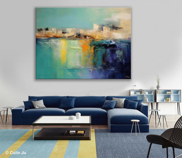 Contemporary Canvas Wall Art, Original Hand Painted Canvas Art, Acrylic Paintings Behind Sofa, Abstract Paintings for Bedroom, Buy Paintings Online-Art Painting Canvas