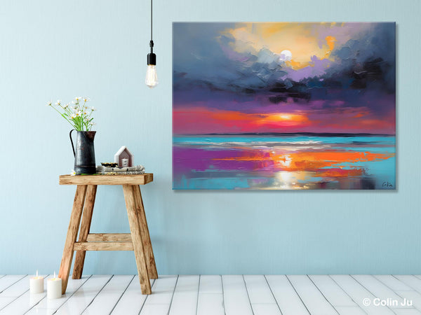 Original Abstract Art, Hand Painted Canvas Art, Large Abstract Painting for Living Room, Landscape Canvas Art, Large Landscape Acrylic Art-Art Painting Canvas