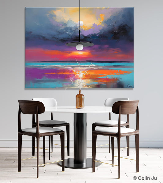 Original Abstract Art, Hand Painted Canvas Art, Large Abstract Painting for Living Room, Landscape Canvas Art, Large Landscape Acrylic Art-Art Painting Canvas