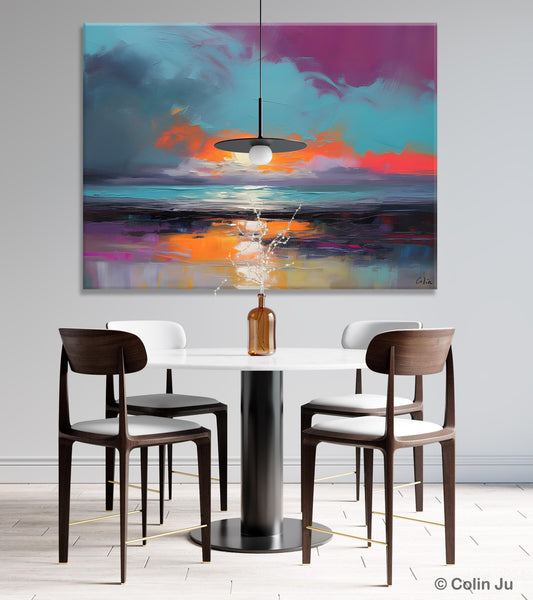 Contemporary Wall Art Paintings, Abstract Landscape Paintings for Living Room, Landscape Canvas Art, Large Acrylic Paintings on Canvas-Art Painting Canvas