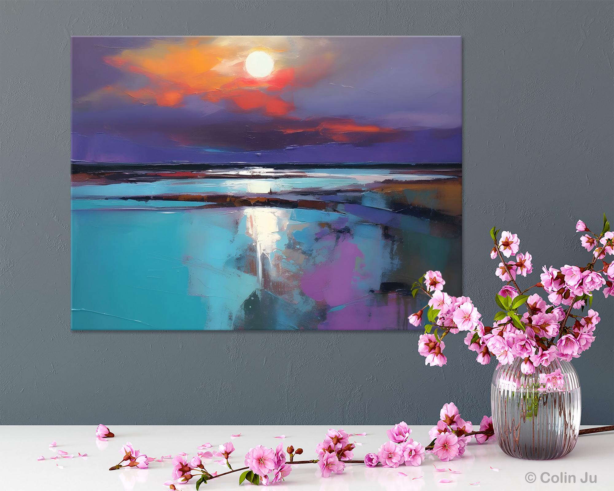 Original Landscape Abstract Painting, Simple Wall Art Ideas, Living Room Abstract Paintings, Large Landscape Canvas Paintings, Buy Art Online-Art Painting Canvas