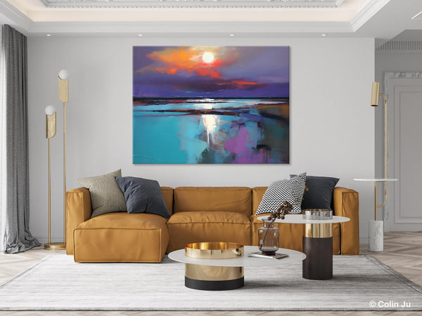 Original Landscape Abstract Painting, Simple Wall Art Ideas, Living Room Abstract Paintings, Large Landscape Canvas Paintings, Buy Art Online-Art Painting Canvas