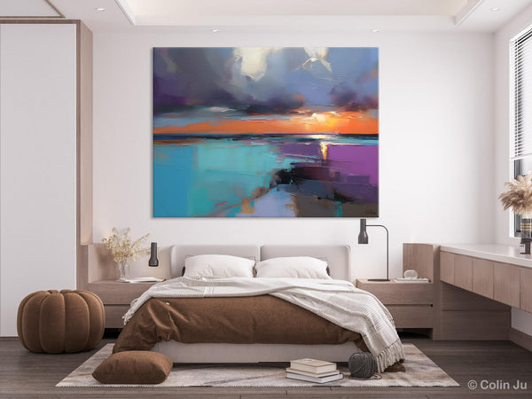 Living Room Abstract Paintings, Original Landscape Abstract Painting, Simple Wall Art Ideas, Extra Large Landscape Canvas Paintings, Buy Art Online-Art Painting Canvas