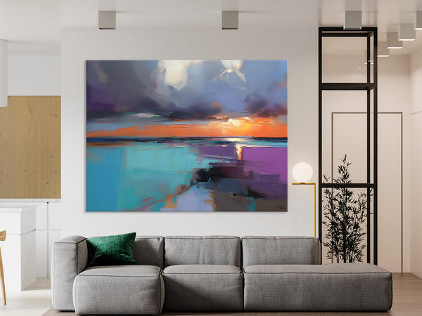 Living Room Abstract Paintings, Original Landscape Abstract Painting, Simple Wall Art Ideas, Extra Large Landscape Canvas Paintings, Buy Art Online-Art Painting Canvas