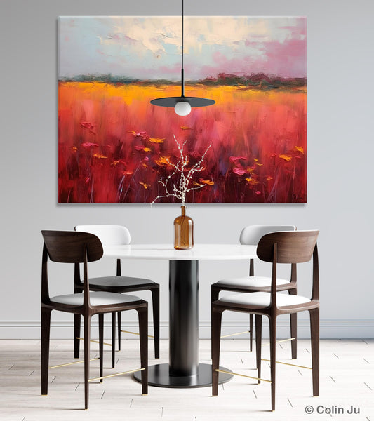 Original Landscape Paintings, Oversized Modern Wall Art Paintings, Modern Acrylic Artwork on Canvas, Large Abstract Painting for Living Room-Art Painting Canvas
