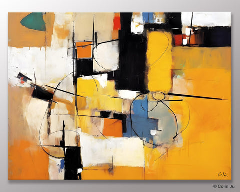 Acrylic Abstract Painting Behind Sofa, Large Original Painting on Canvas, Acrylic Painting for Sale, Living Room Wall Art Paintings, Buy Paintings Online-Art Painting Canvas