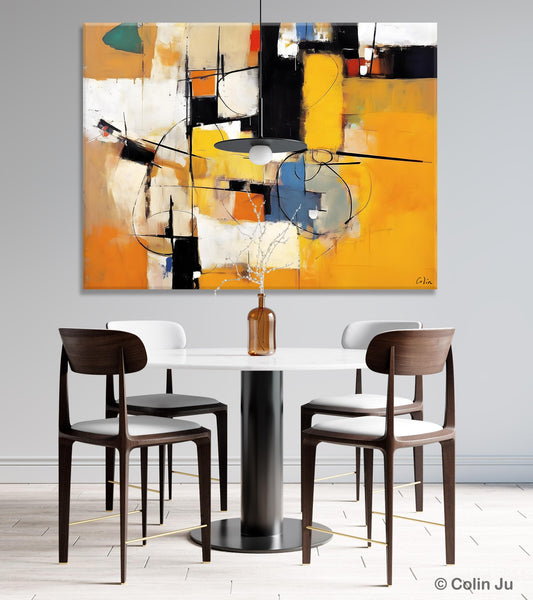 Acrylic Abstract Painting Behind Sofa, Large Original Painting on Canvas, Acrylic Painting for Sale, Living Room Wall Art Paintings, Buy Paintings Online-Art Painting Canvas