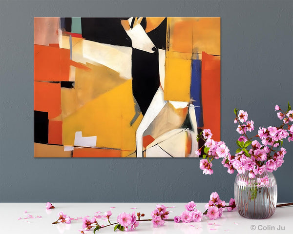 Extra Large Paintings for Living Room, Hand Painted Wall Art Paintings, Original Abstract Acrylic Painting, Abstract Wall Art for Dining Room-Art Painting Canvas
