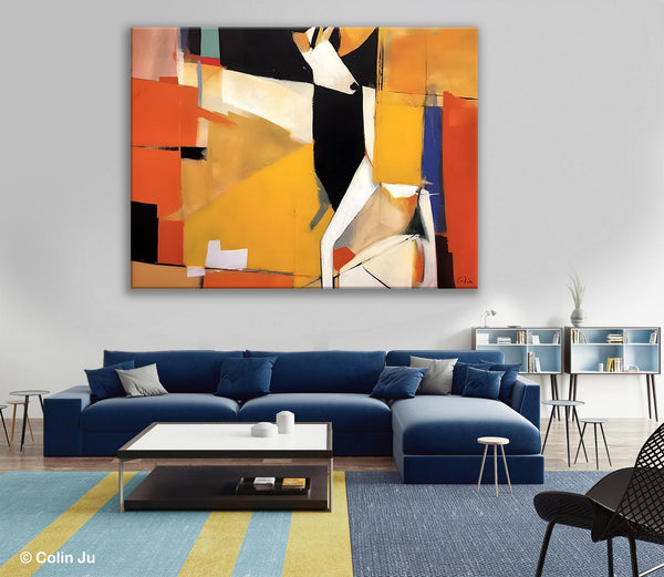 Extra Large Paintings for Living Room, Hand Painted Wall Art Paintings, Original Abstract Acrylic Painting, Abstract Wall Art for Dining Room-Art Painting Canvas