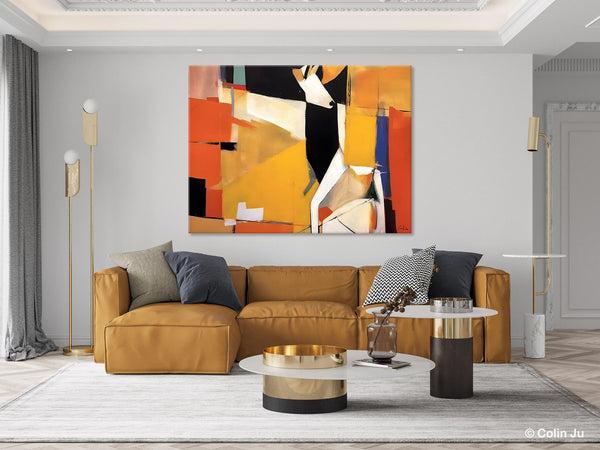 Extra Large Paintings for Living Room, Hand Painted Wall Art Paintings, Original Abstract Acrylic Painting, Abstract Wall Art for Dining Room-Art Painting Canvas