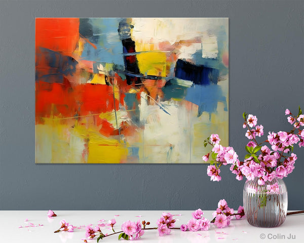 Acrylic Paintings on Canvas, Large Paintings Behind Sofa, Palette Knife Paintings, Abstract Painting for Living Room, Original Modern Paintings-Art Painting Canvas
