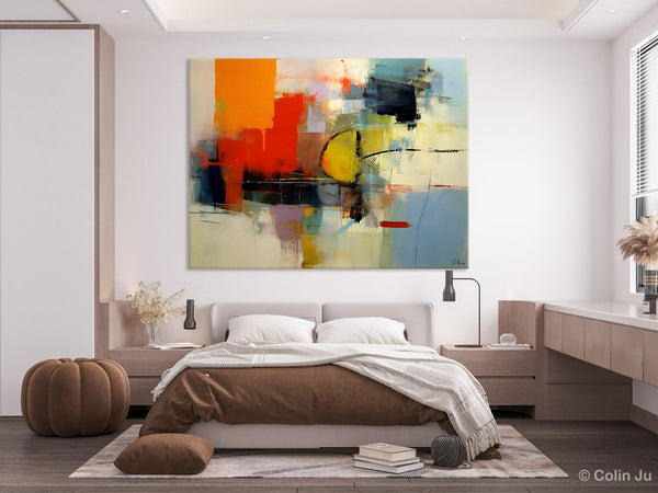 Acrylic Painting for Bedroom, Modern Canvas Painting, Palette Knife Artwork, Original Abstract Acrylic Paintings, Hand Painted Canvas Art-Art Painting Canvas