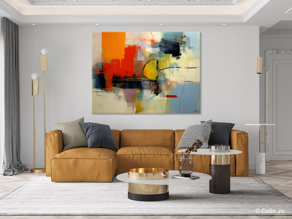 Acrylic Painting for Bedroom, Modern Canvas Painting, Palette Knife Artwork, Original Abstract Acrylic Paintings, Hand Painted Canvas Art-Art Painting Canvas