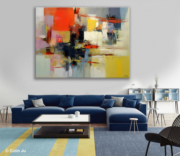 Large Acrylic Painting, Huge Paintings for Living Room, Hand Painted Wall Art Painting, Original Modern Canvas Artwork-Art Painting Canvas