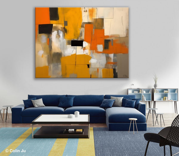 Acrylic Wall Art Painting, Acrylic Paintings for Living Room, Hand Painted Wall Painting, Simple Modern Art, Large Original Abstract Paintings-Art Painting Canvas
