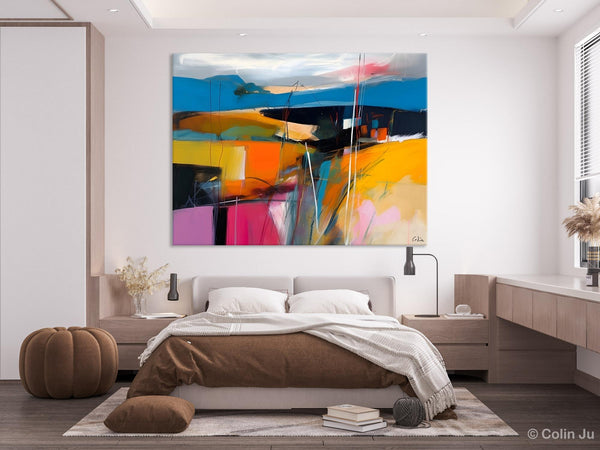 Large Painting on Canvas, Buy Large Paintings Online, Simple Modern Art, Original Contemporary Abstract Art, Bedroom Canvas Painting Ideas-Art Painting Canvas