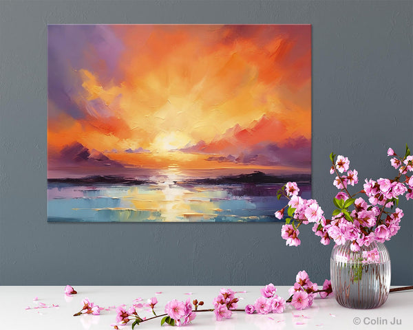 Large Art Painting for Living Room, Original Landscape Canvas Art, Oversized Landscape Wall Art Paintings, Contemporary Acrylic Painting on Canvas-Art Painting Canvas