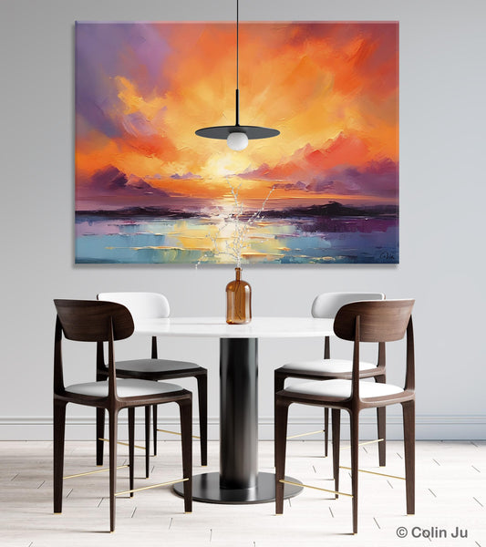 Large Art Painting for Living Room, Original Landscape Canvas Art, Oversized Landscape Wall Art Paintings, Contemporary Acrylic Painting on Canvas-Art Painting Canvas