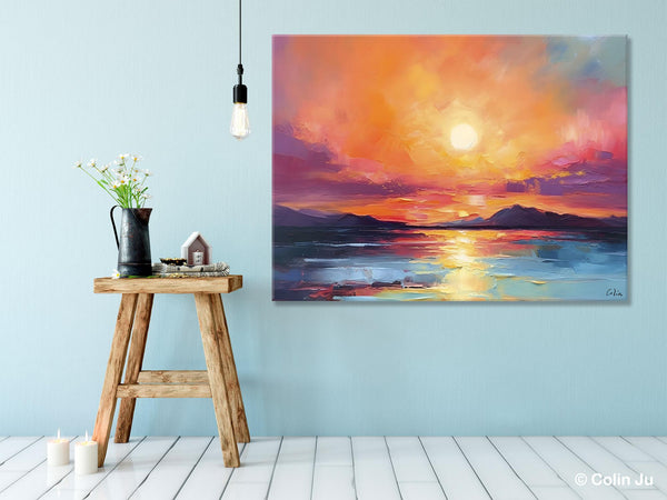Simple Wall Art Ideas, Original Landscape Abstract Painting, Dining Room Abstract Paintings, Large Landscape Canvas Paintings, Buy Art Online-Art Painting Canvas