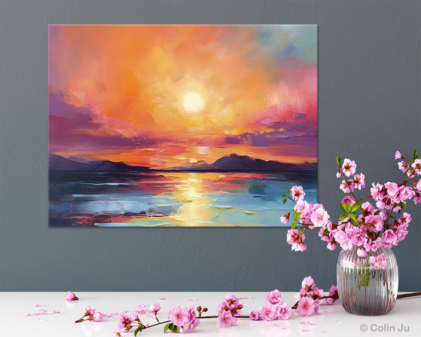 Simple Wall Art Ideas, Original Landscape Abstract Painting, Dining Room Abstract Paintings, Large Landscape Canvas Paintings, Buy Art Online-Art Painting Canvas