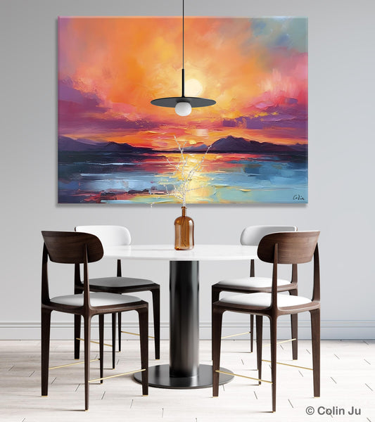 Simple Wall Art Ideas, Original Landscape Abstract Painting, Dining Room Abstract Paintings, Large Landscape Canvas Paintings, Buy Art Online-Art Painting Canvas
