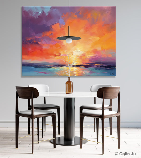 Landscape Acrylic Art, Large Abstract Painting for Living Room, Original Abstract Wall Art, Landscape Canvas Art, Hand Painted Canvas Art-Art Painting Canvas