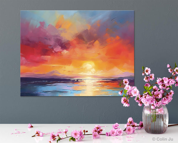 Original Abstract Wall Art, Landscape Acrylic Art, Large Abstract Painting for Living Room, Landscape Canvas Art, Hand Painted Canvas Art-Art Painting Canvas