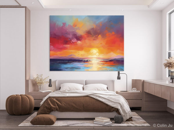 Original Abstract Wall Art, Landscape Acrylic Art, Large Abstract Painting for Living Room, Landscape Canvas Art, Hand Painted Canvas Art-Art Painting Canvas