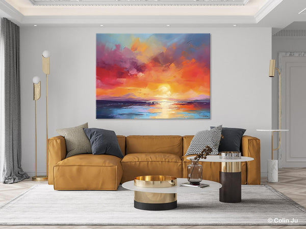Original Abstract Wall Art, Landscape Acrylic Art, Large Abstract Painting for Living Room, Landscape Canvas Art, Hand Painted Canvas Art-Art Painting Canvas
