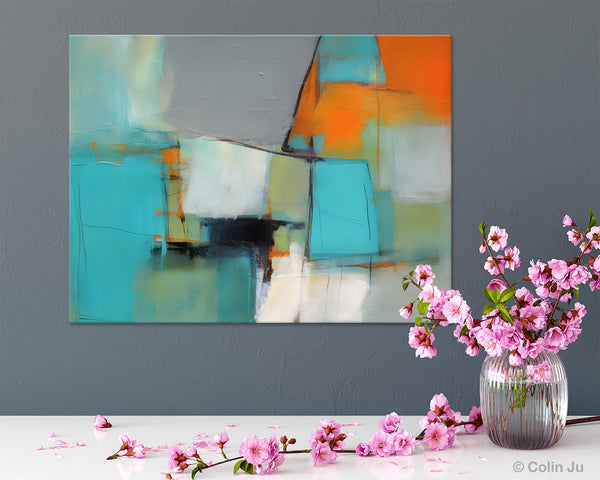 Dining Room Canvas Painting, Original Modern Acrylic Paintings, Contemporary Abstract Artwork, Large Canvas Painting for Office-Art Painting Canvas