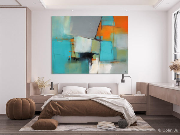 Dining Room Canvas Painting, Original Modern Acrylic Paintings, Contemporary Abstract Artwork, Large Canvas Painting for Office-Art Painting Canvas